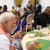 PM Modi Dines on Sohari Leaf in Trinidad