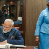 Prime Minister Modi signed the visitors' book