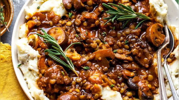 Mushroom and Lentil Stir-Fry