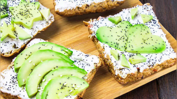Avocado-Chia Toast with Cottage Cheese