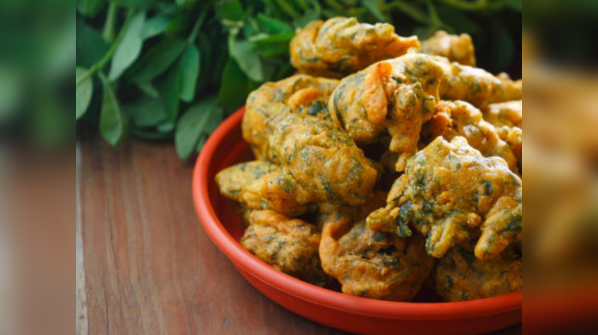 Moringa leaf pakora – Tamil Nadu