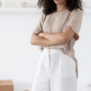 Oversized, baggy pants with no shape