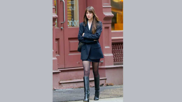 The power blazer and nothing-else-needed look