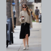The slouchy sweater and maxi skirt pairing