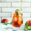 Peach ginger iced tea