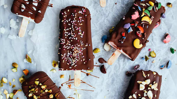 Chocolate-dip ice cream pops