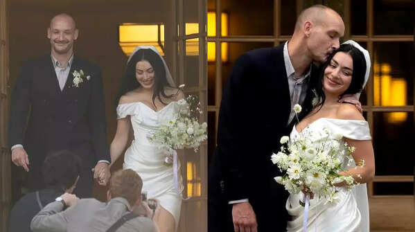 All in the details: Veil, heels and shades