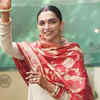 Deepika Padukone’s elegant Banarasi dupatta ensemble