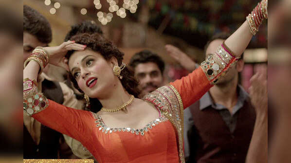 Kangana Ranaut's mirror-work chanderi style kurta set