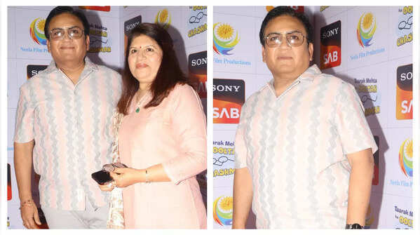 Dilip Joshi arrived with his wife
