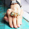 Golden bubble ring