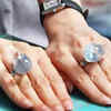White Italian stone ring