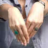 Italian black stone ring