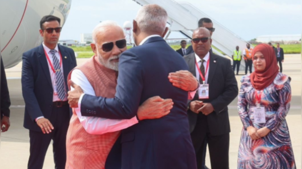 Modi visits Maldives for the second leg of his two-nation visit