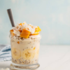 Overnight oats with fruit and seeds