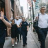 Drones hover over park avenue