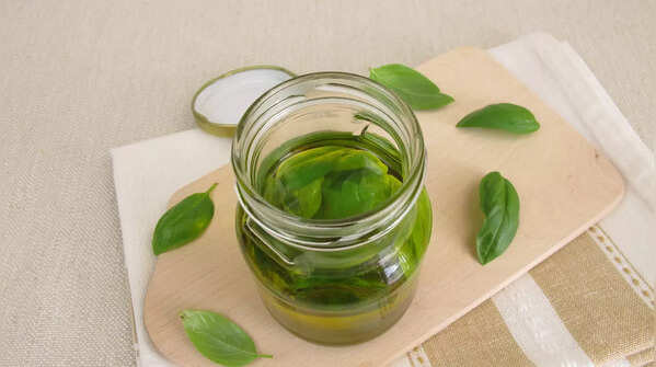 Basil-infused oil