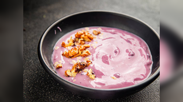 Jamun yogurt bowl