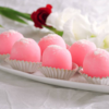Rose coconut laddoos