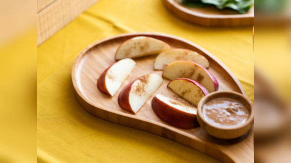 Apple slices with almond butter