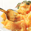 Boiled egg and sweet potato mash