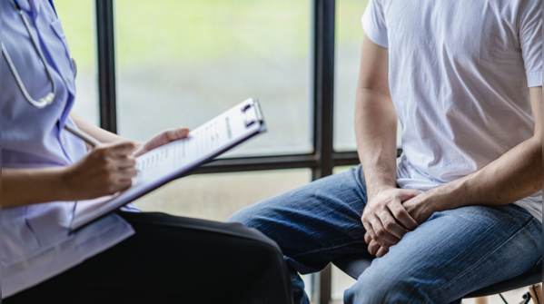 Spotting blood in urine or semen