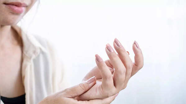 Tingling or numbness felt in hands and feet