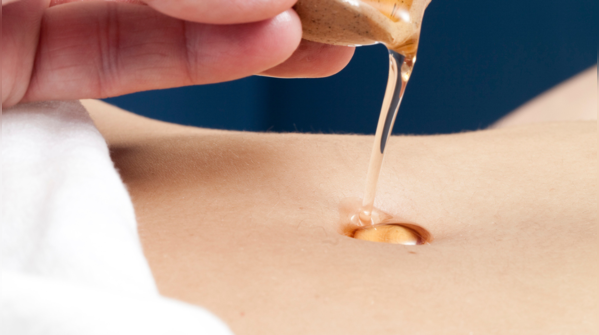 Navel skin absorption