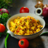 Tofu bhurji with whole wheat dough