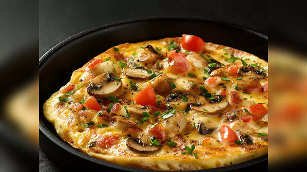 Spinach and Mushroom Egg White Omelet