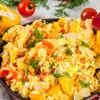 Tomato Basil Egg Scramble