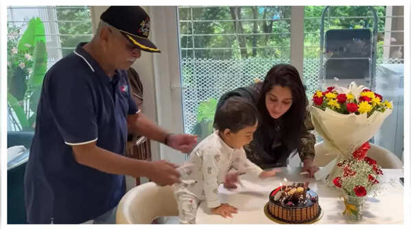 Dipika's father arrives to celebrate daughter's birthday