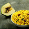 Raw papaya and light moong dal stir-fry