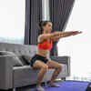Chair-assisted squats and standing crunches