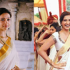 The white and gold gang – Kasavu saree