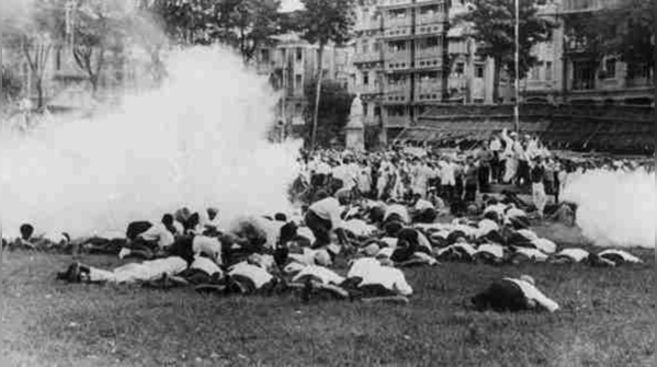 Tear gas is being used as a weapon