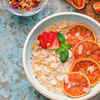 Oats with almonds on top