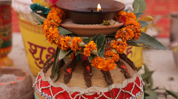Kalash and its five elements (Pancha Bhoota)