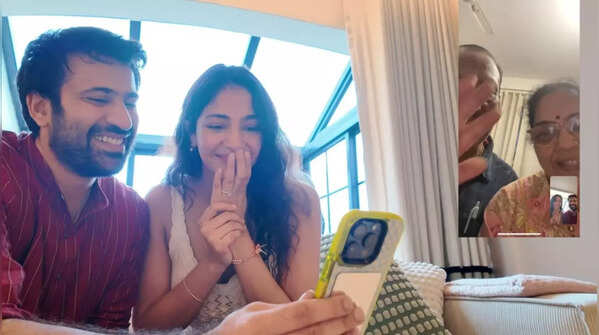 Seeking blessings from Yogita’s parents