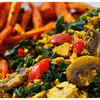 Tofu scramble+sweet potato+bell peppers