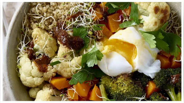 Poached Egg + Quinoa + Roasted Veggies