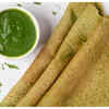 Moong Daal Chilla + Mint Chutney + Curd