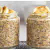 Overnight oats+flaxseed+banana slices