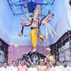Mumbai Rain Live: Ganesh idols covered and secured immediately after arrival to protect them from heavy rain.