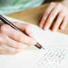 Writing handwritten thank you notes