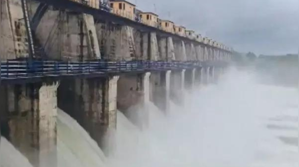 Gates of dams opened