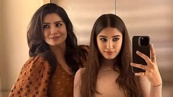 Raveena Tandon and Rasha Thadani