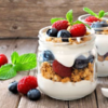 Berry and yogurt parfait