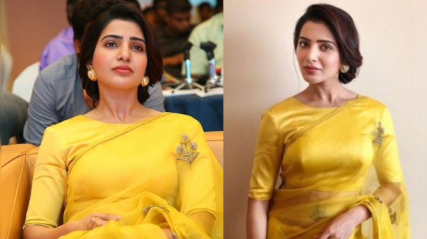 Samantha Ruth Prabhu: Yellow saree