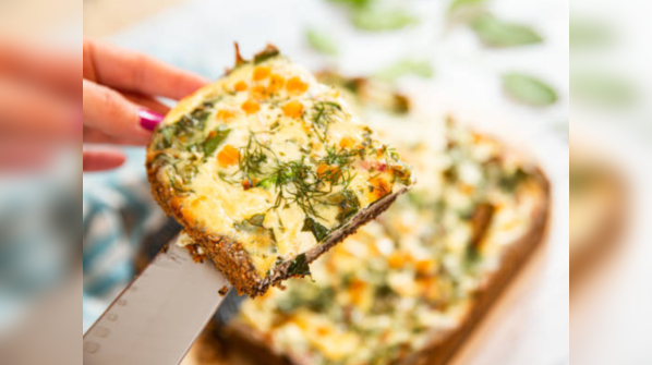 Herbed frittata slice